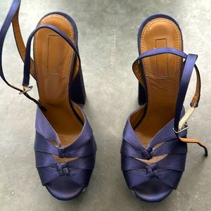 Aquazurra Satin Platform Heels